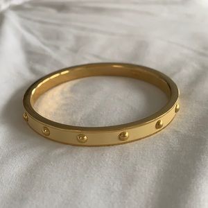 Coach Gold and Creme Dome Stud Bangle Bracelet